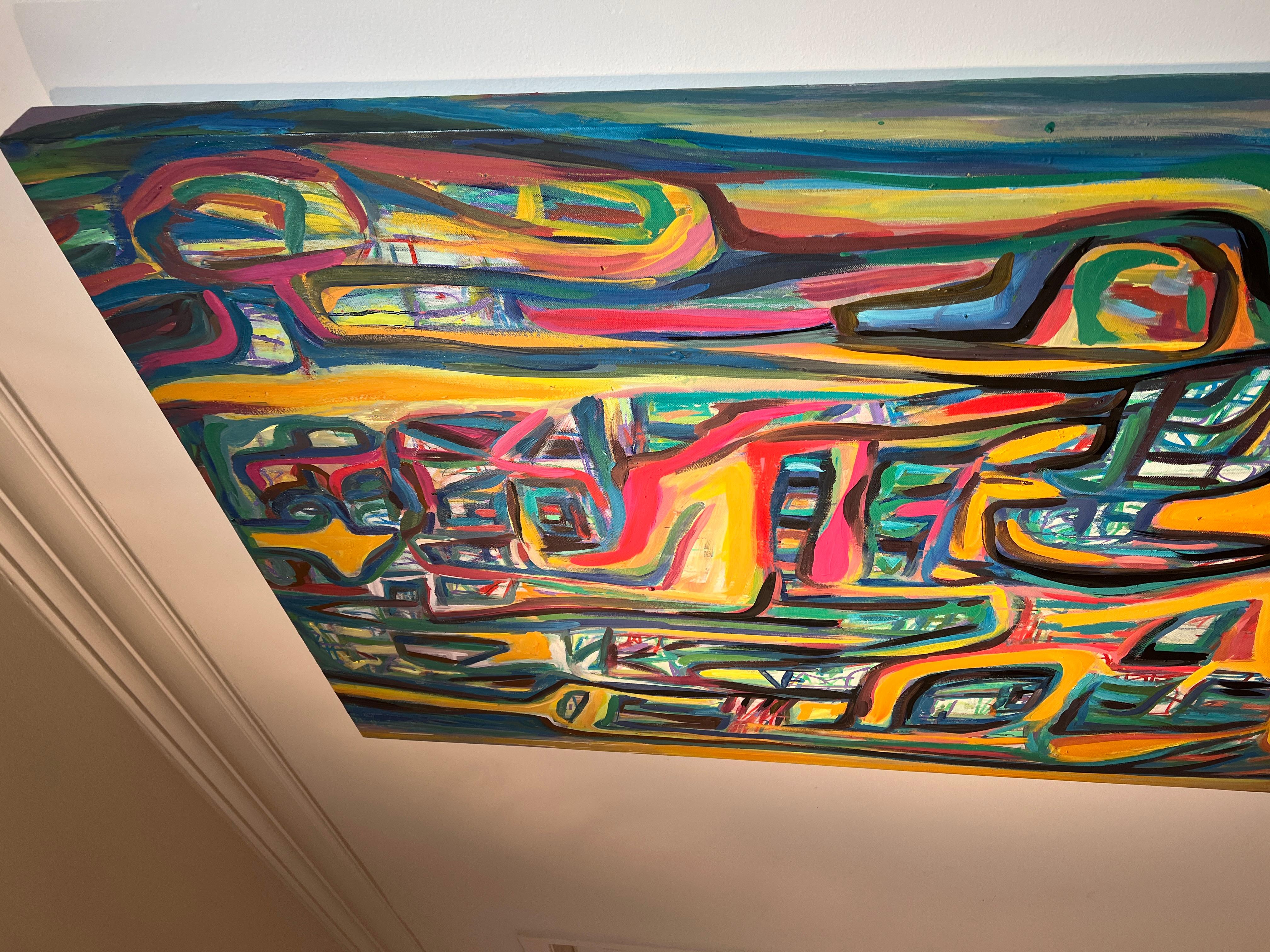 Questo pezzo è un riferimento alla storia dell'arte, influenzato dall'opera The Jungling del pittore cubano Wilfredo Lam.  Renelio utilizza i colori della giungla tropicale, contemplando la sua giungla urbana di New York e le minacce, il caos e la