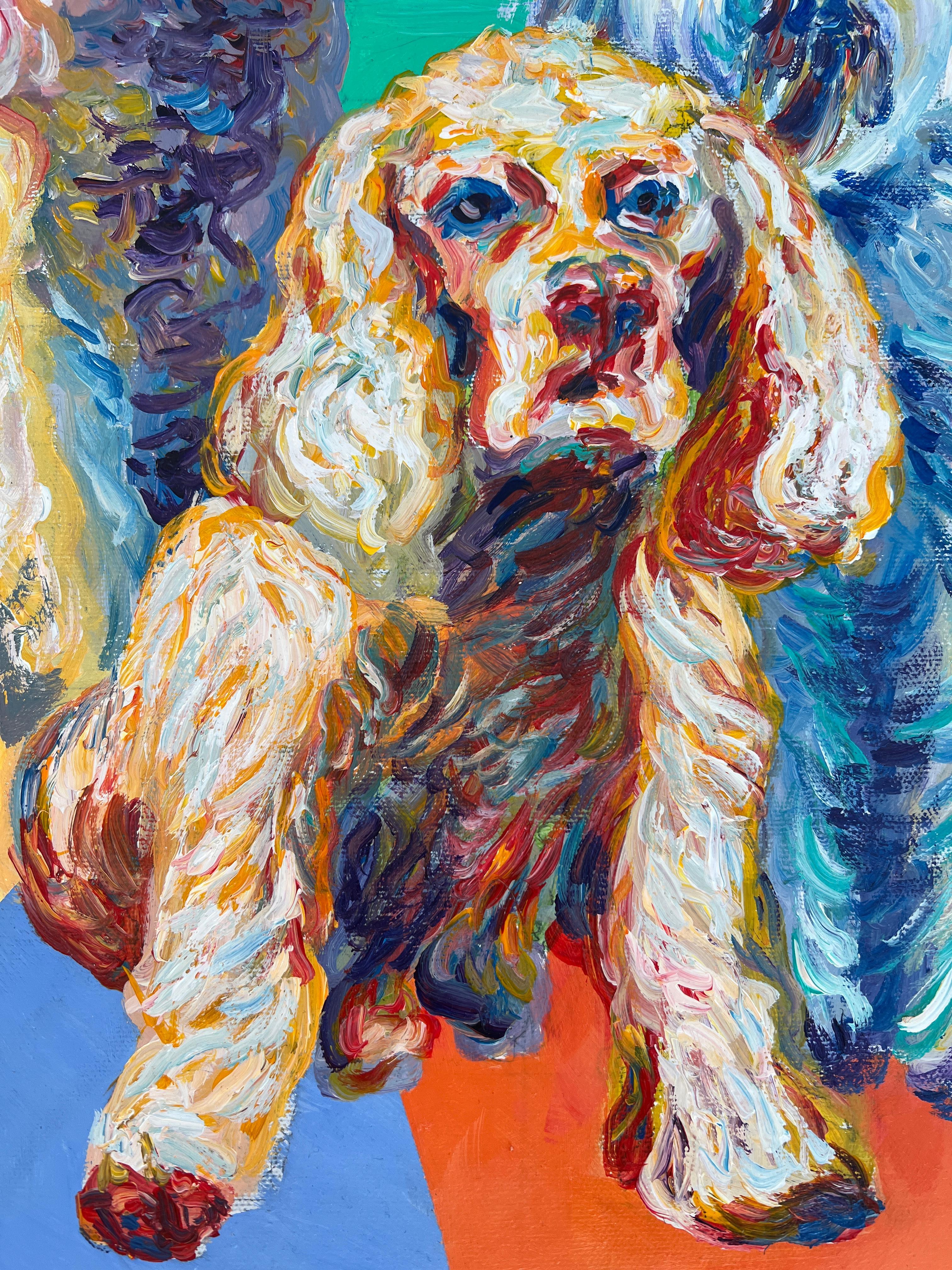 acrylic paintings of dogs