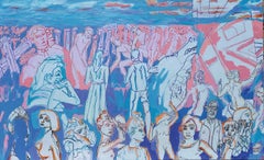 Modern Arcadia: Contemporary Abstract Figurative Acrylic Painting