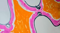 Quantom Tits Universe 1, Figurative Acrylic Painting, 12x9 Inches