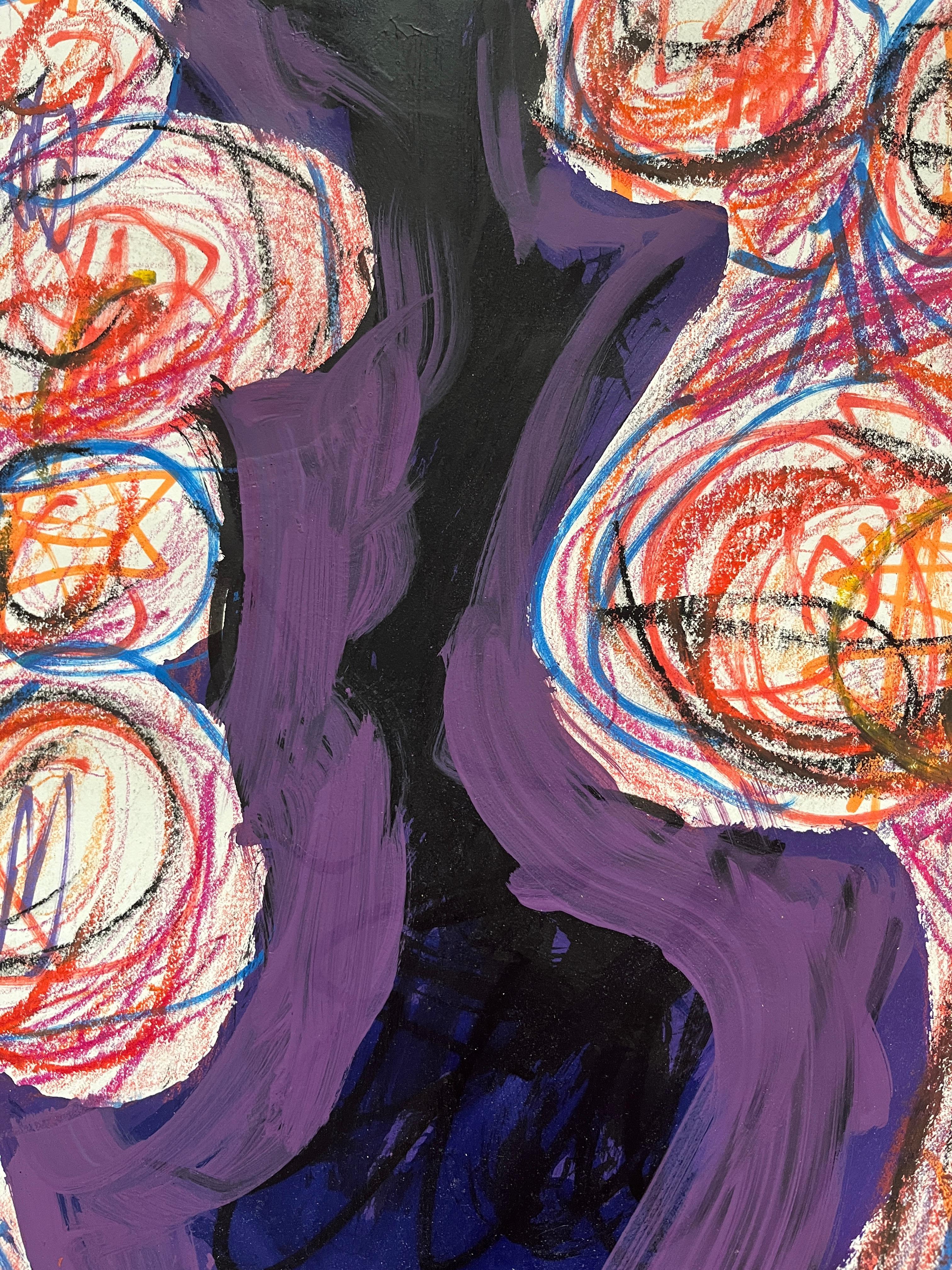 Albero 5 - Abstract Painting Nero di Renelio Marin