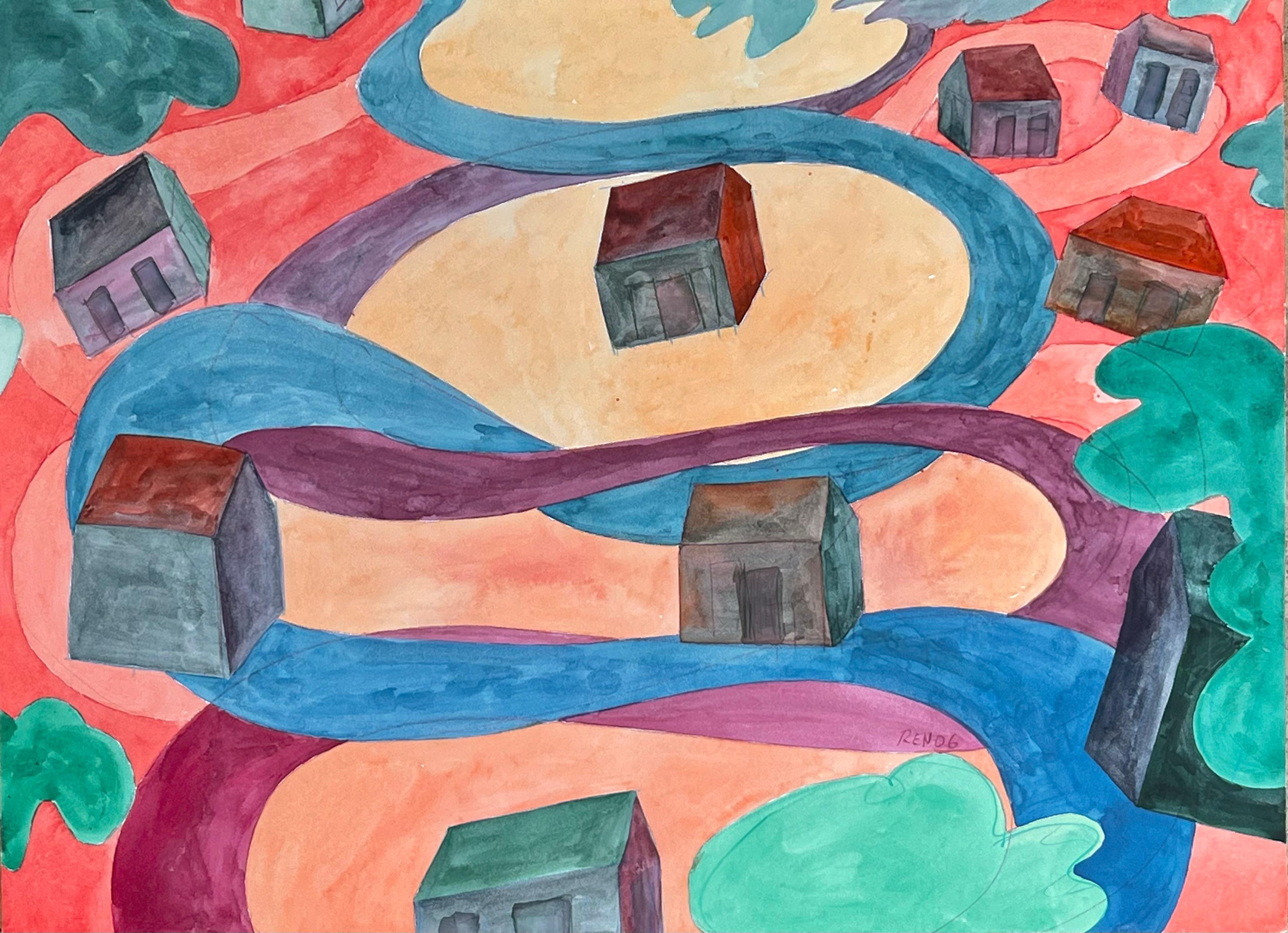 Abstract Painting di Renelio Marin - Alberi della ragione religiosa