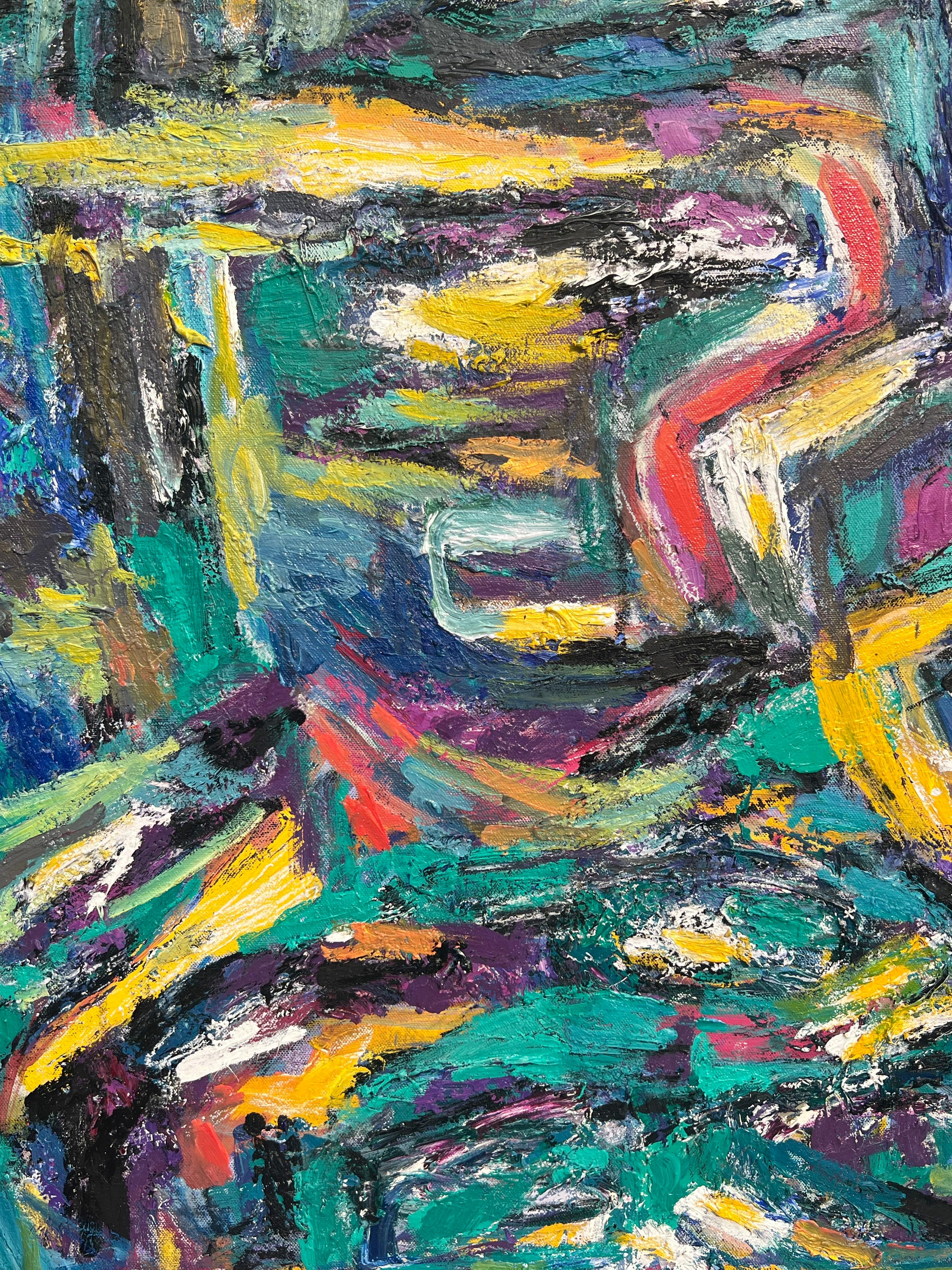 Guerriero - Painting Astratto di Renelio Marin