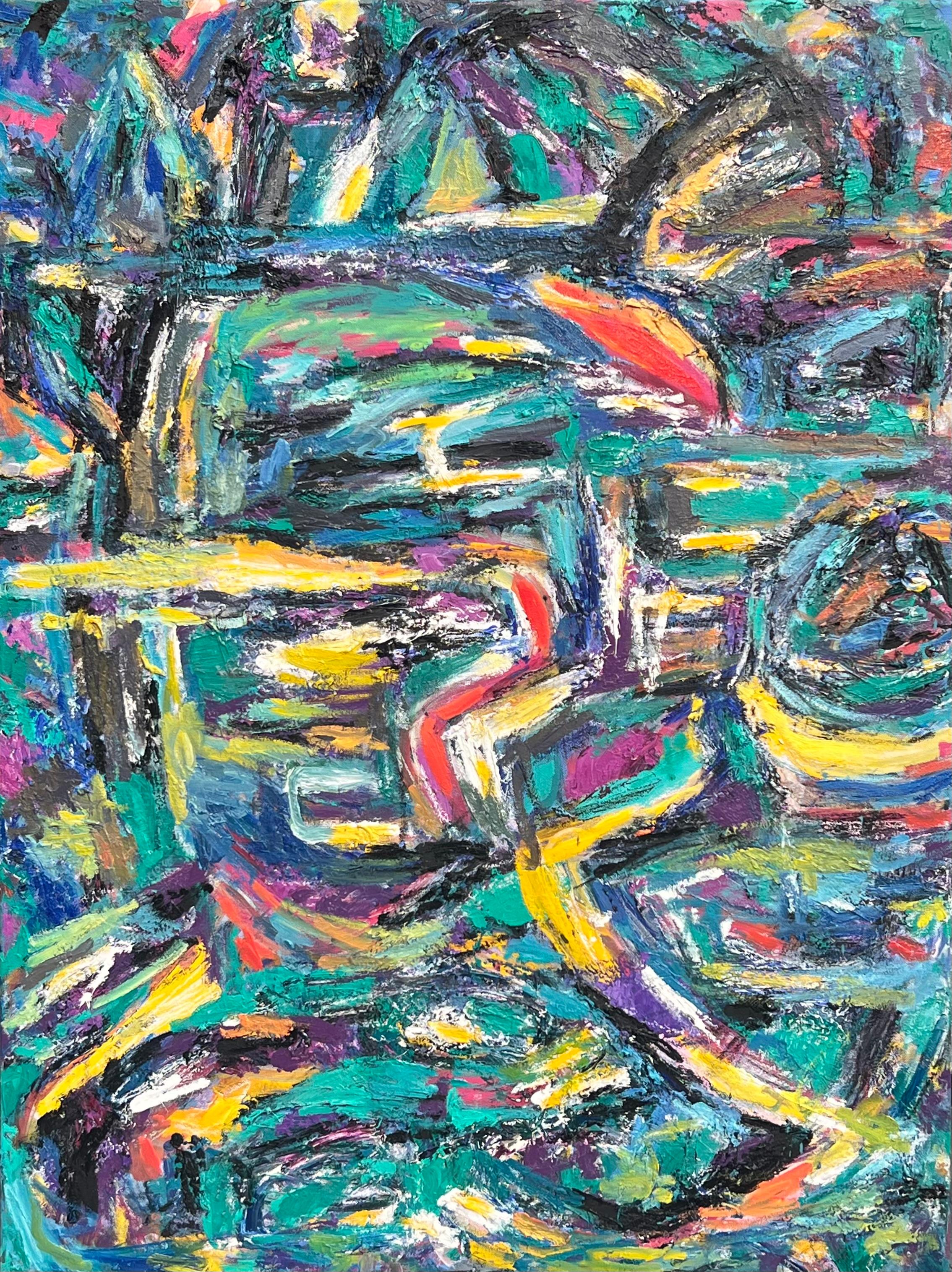 Abstract Painting di Renelio Marin - Guerriero