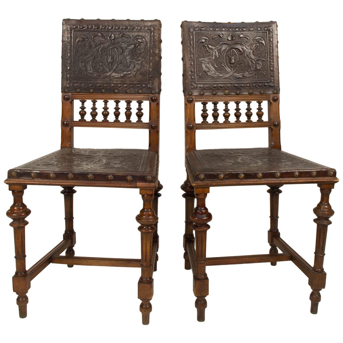 Handmade Wrought Iron and Burnished Brass Throne Chair with Armorial