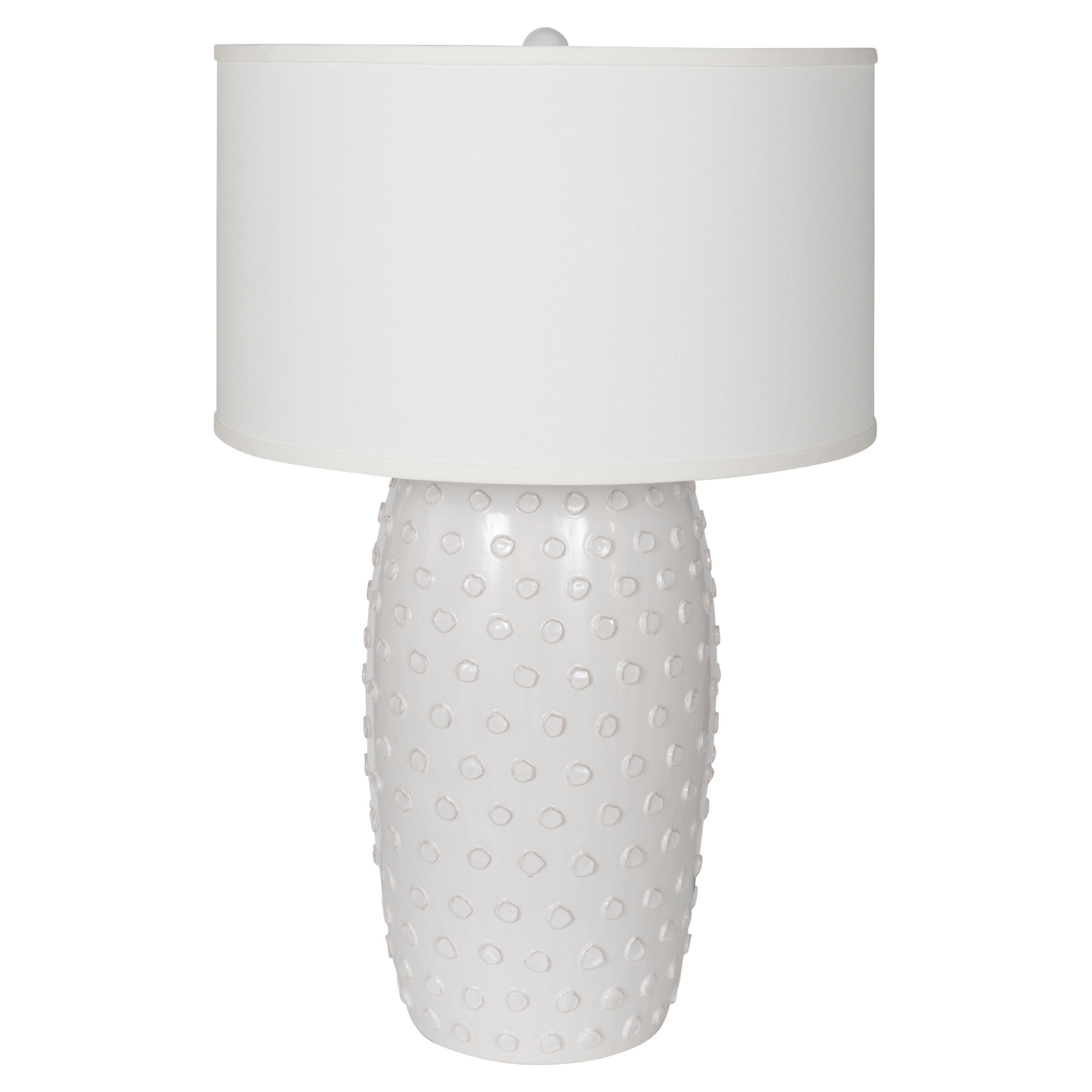 Reng, Boru, White Glaze Ceramic Table Lamp