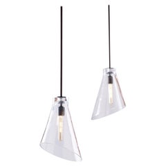 Reng Catempo Artisanal Crystal Globe Sand Finish Light