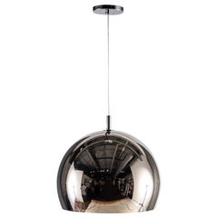 RENG, Hansha, Forged Steel, Spun Steel Vase with Chrome Overlay