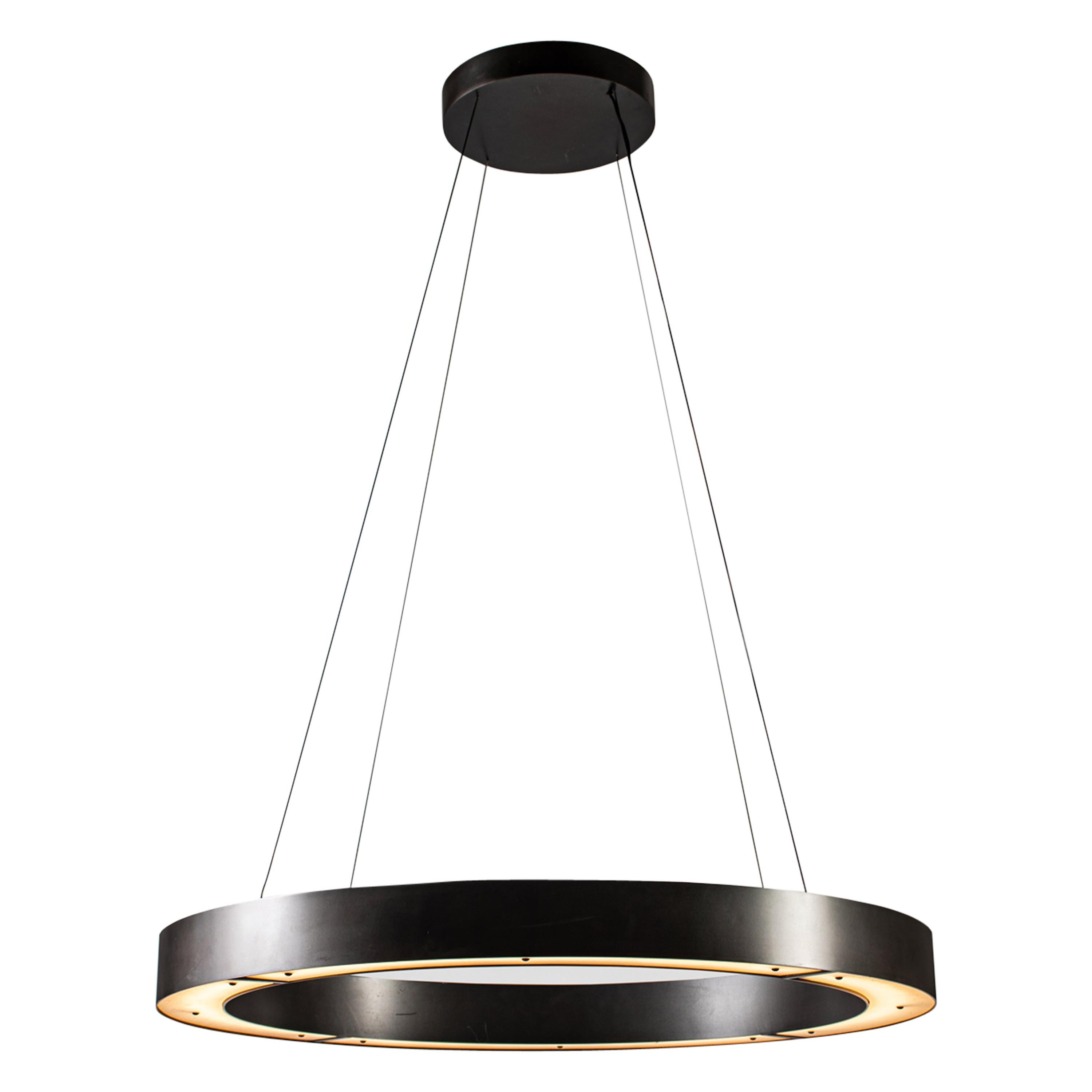 RENG, Hilo II, Forged Steel, Modernist Suspension Ring LED Light