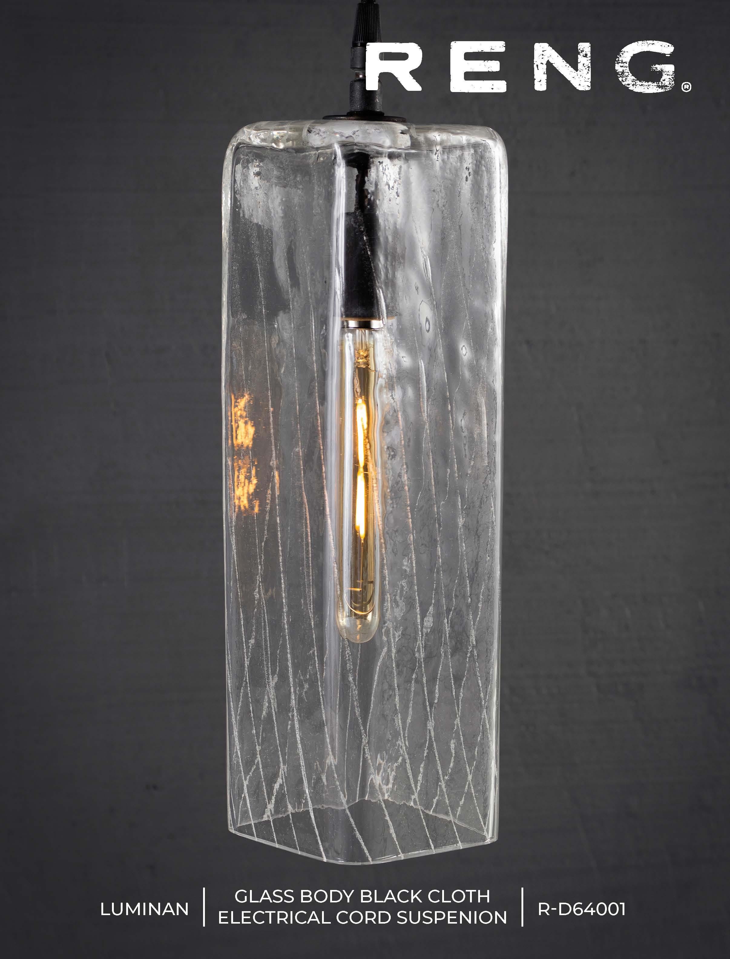 Contemporary RENG, Luminan, Mouth Blown Glass, Prismic Body with Variegated Luminance