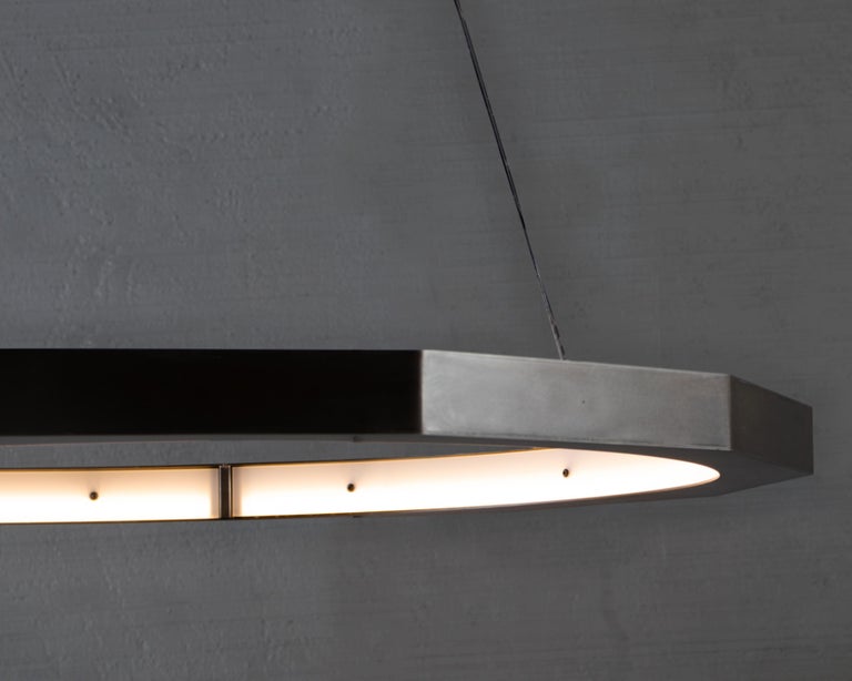 Italian RENG, Mino II, Modernist Suspension Octagon Light For Sale
