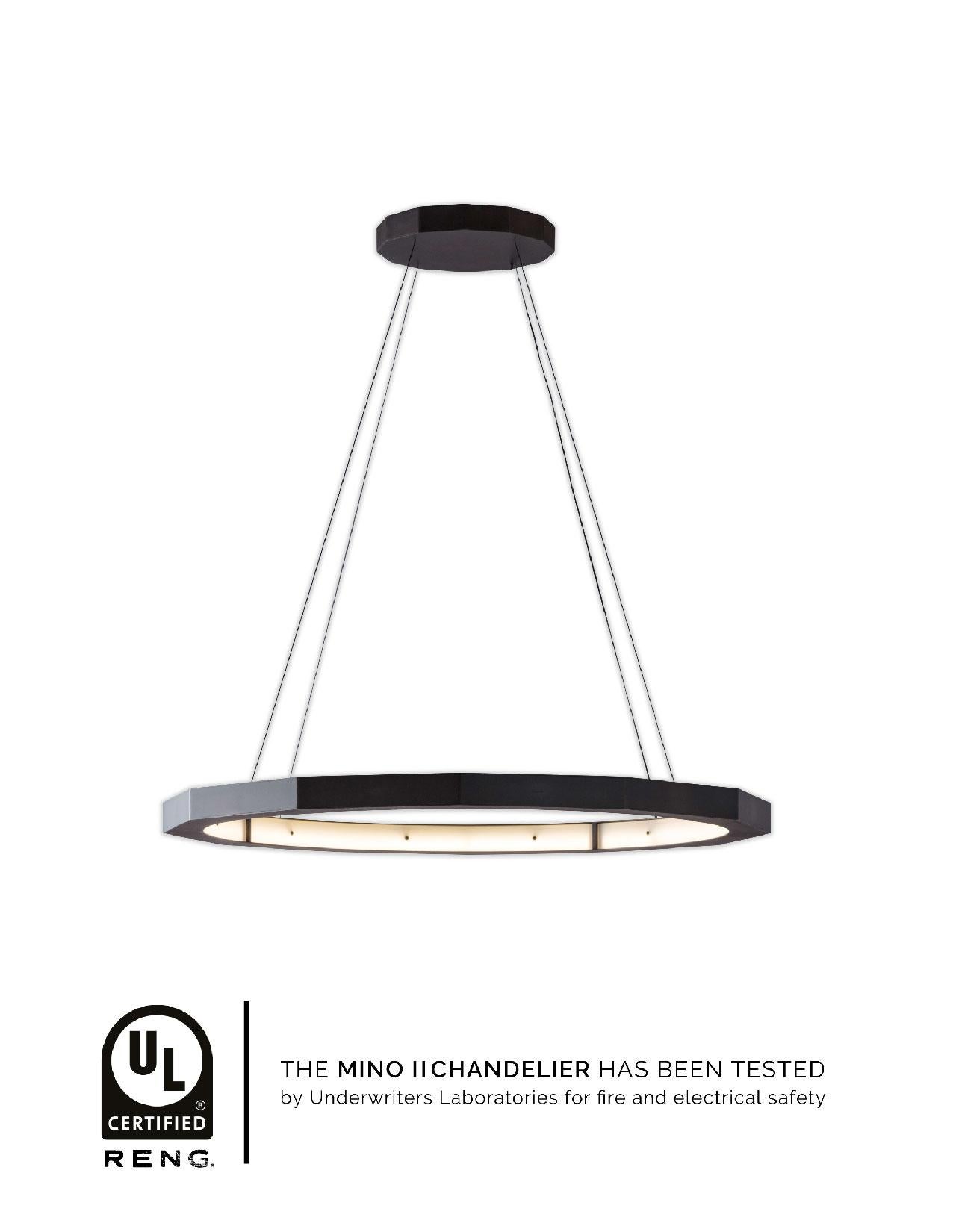 Contemporary RENG, Mino II, Modernist Suspension Octagon Light