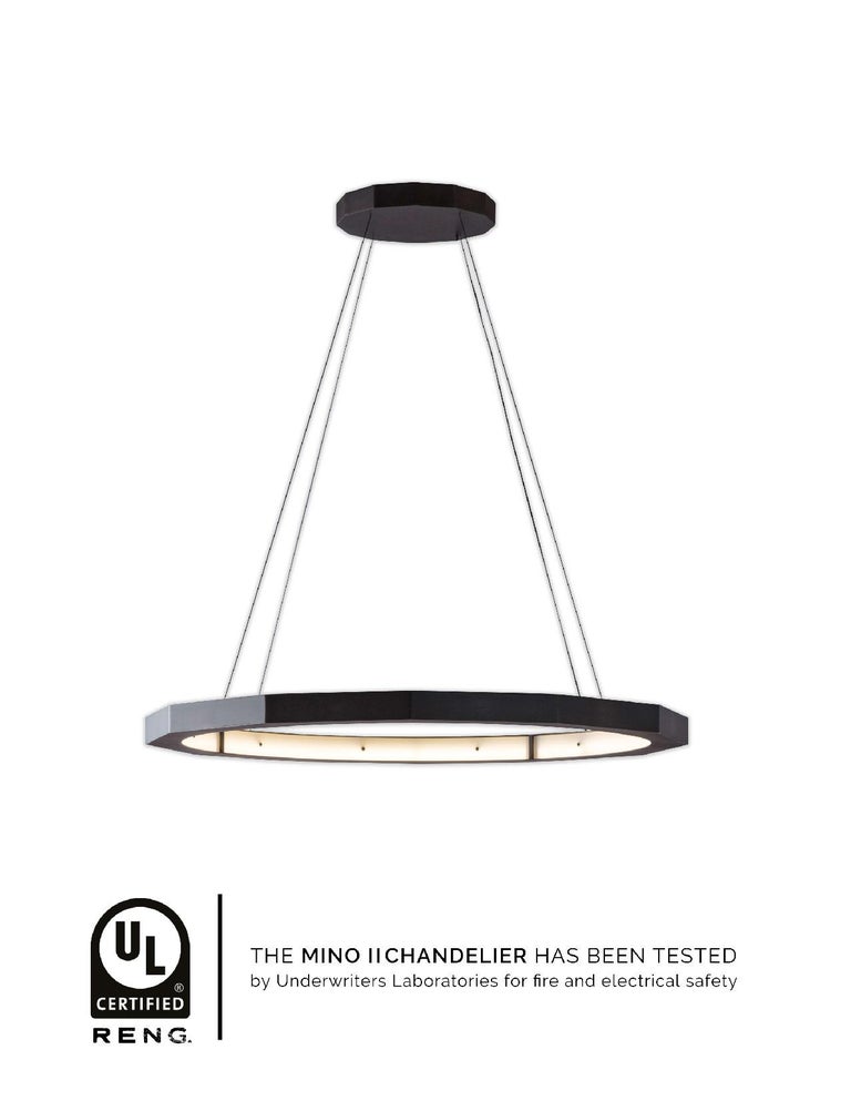 RENG, Mino II, Modernist Suspension Octagon Light For Sale 1