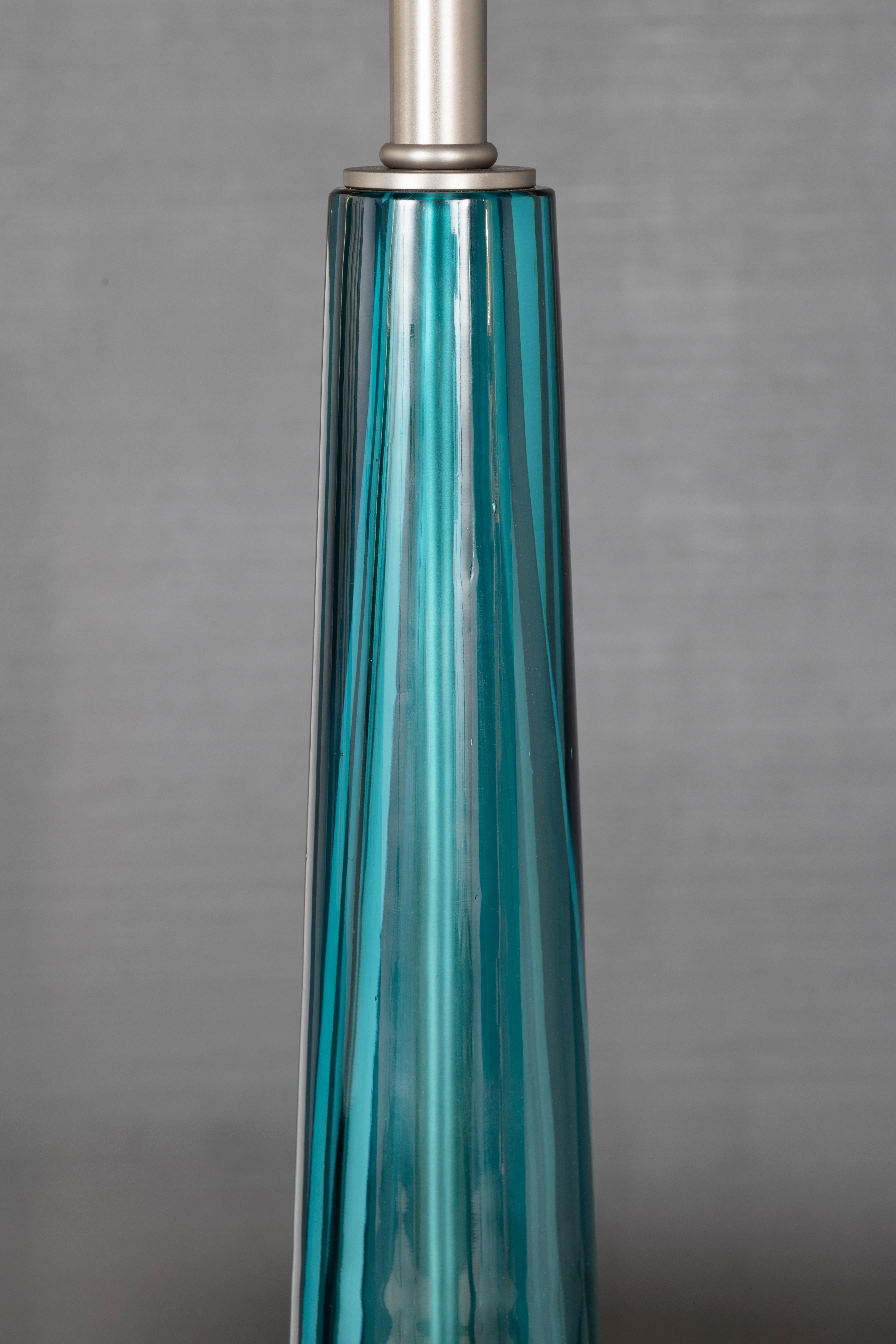 Italian Reng, Sukini, Aqua Crystal Table Lamp