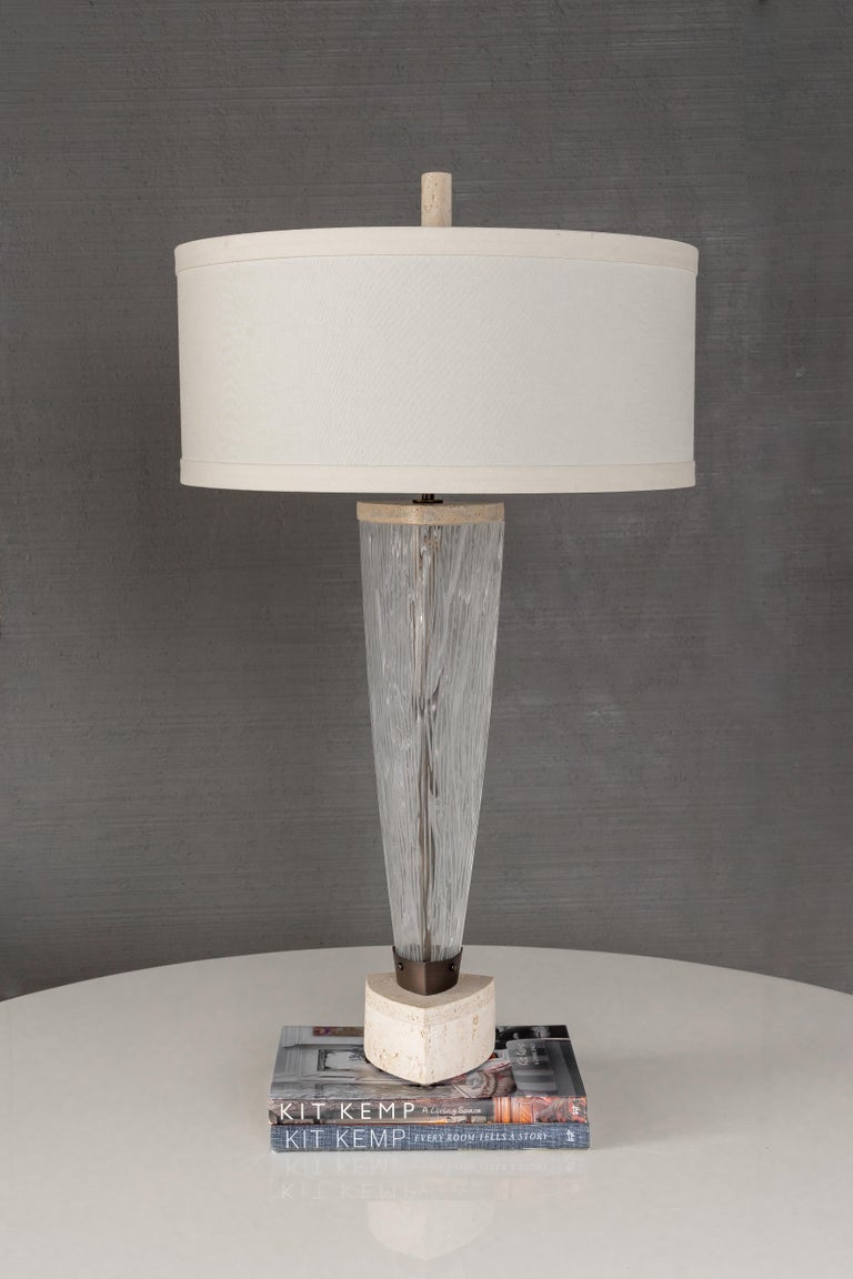 Reng, Willow, Decorative Glass Table Lamp For Sale 3