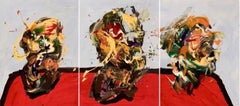 Chinese Contemporary Art by Renjie Gao - Portrait Triplet 3