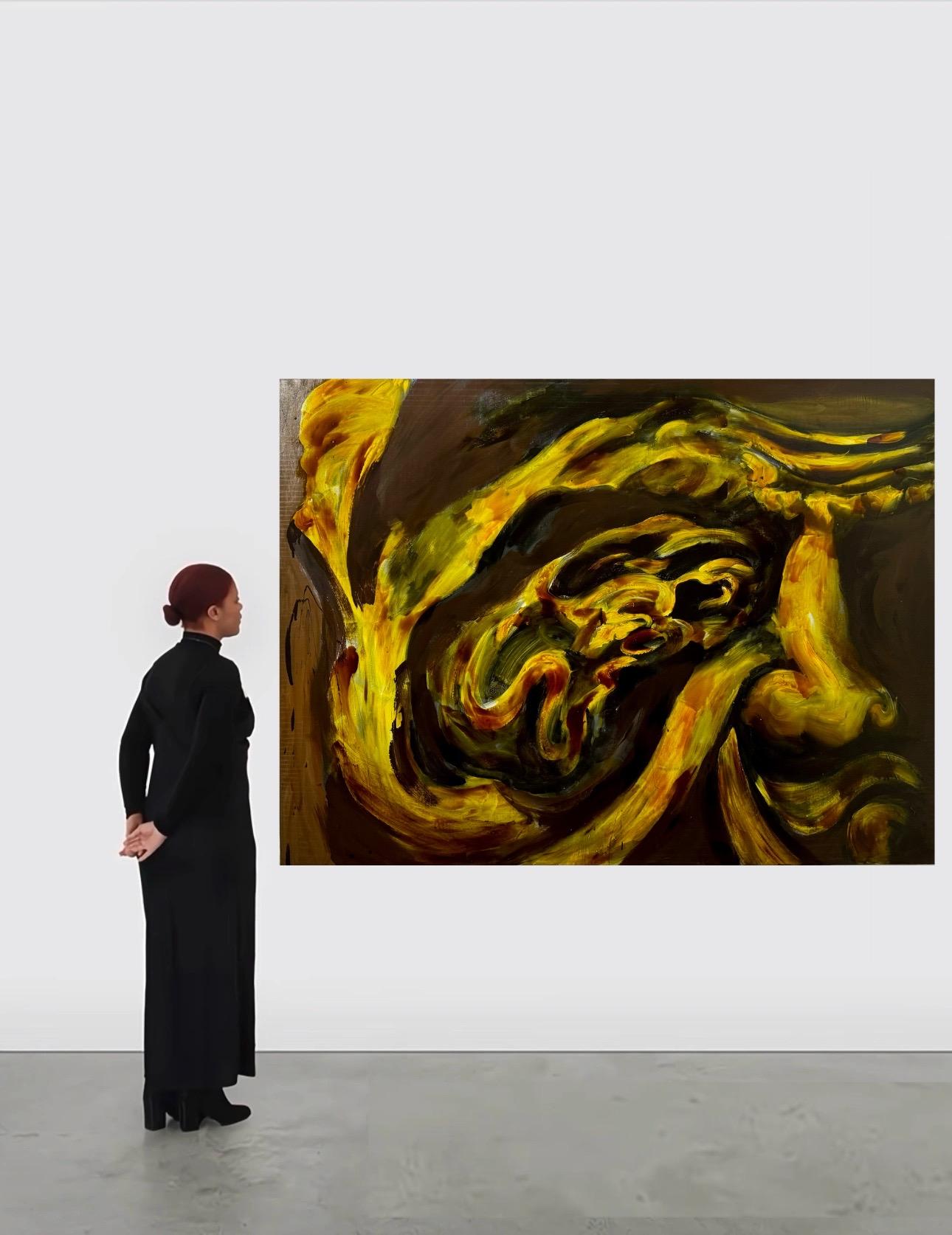 Arte contemporanea cinese di Renjie Gao - Il volto dell'espressionismo astratto-3 in vendita 1