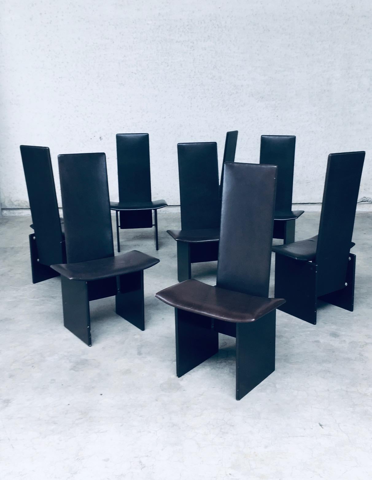 Faux Leather Rennie Dining Chair Set by Kazuhide Takahama for Simon Gavina, Italy, 1980's For Sale