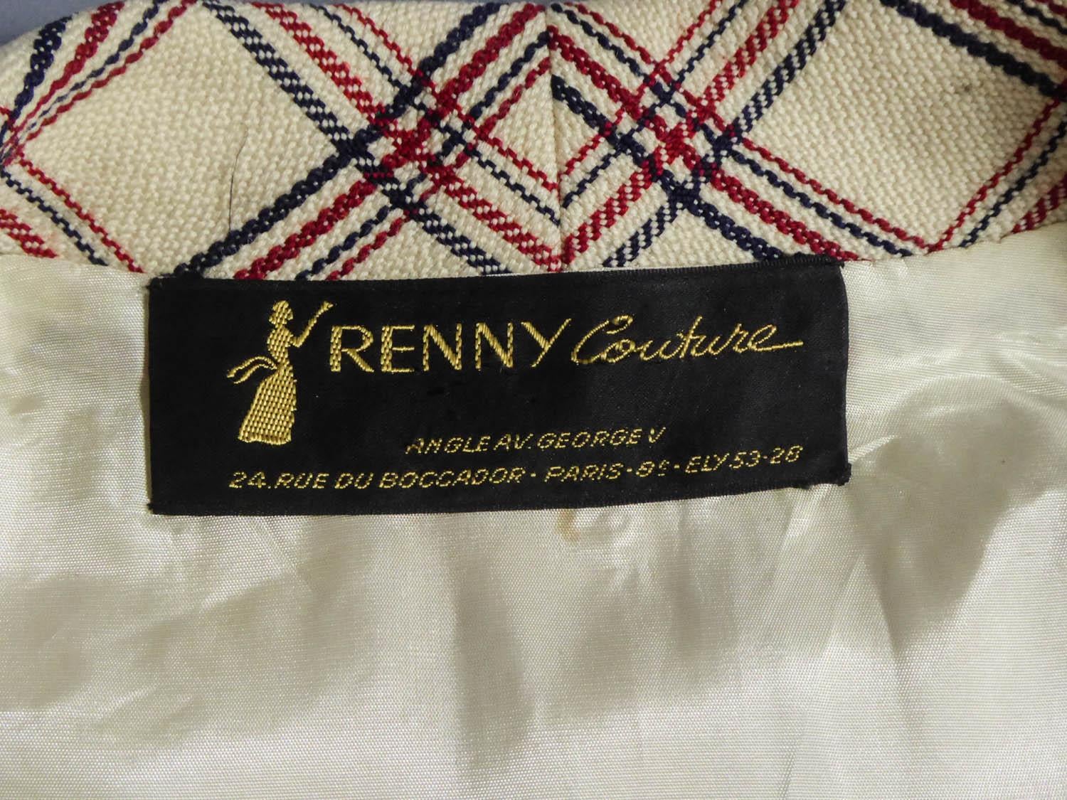 Brown Renny Couture Jacket and dress set Paris Circa 1970