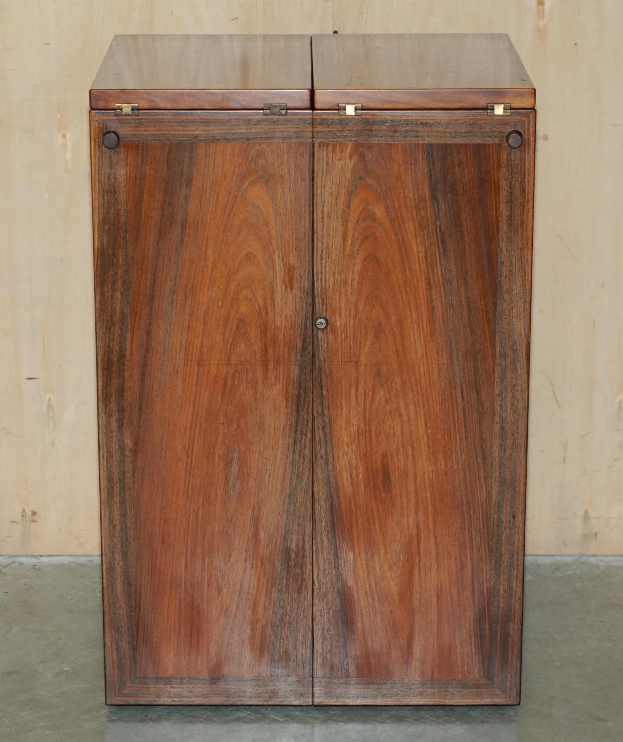 Campaign RENO WAHL FOR DYRLUND ViNTAGE DANISH HARDWOOD METAMORPHIC CAPTAINS CAMPAIGN BAR For Sale