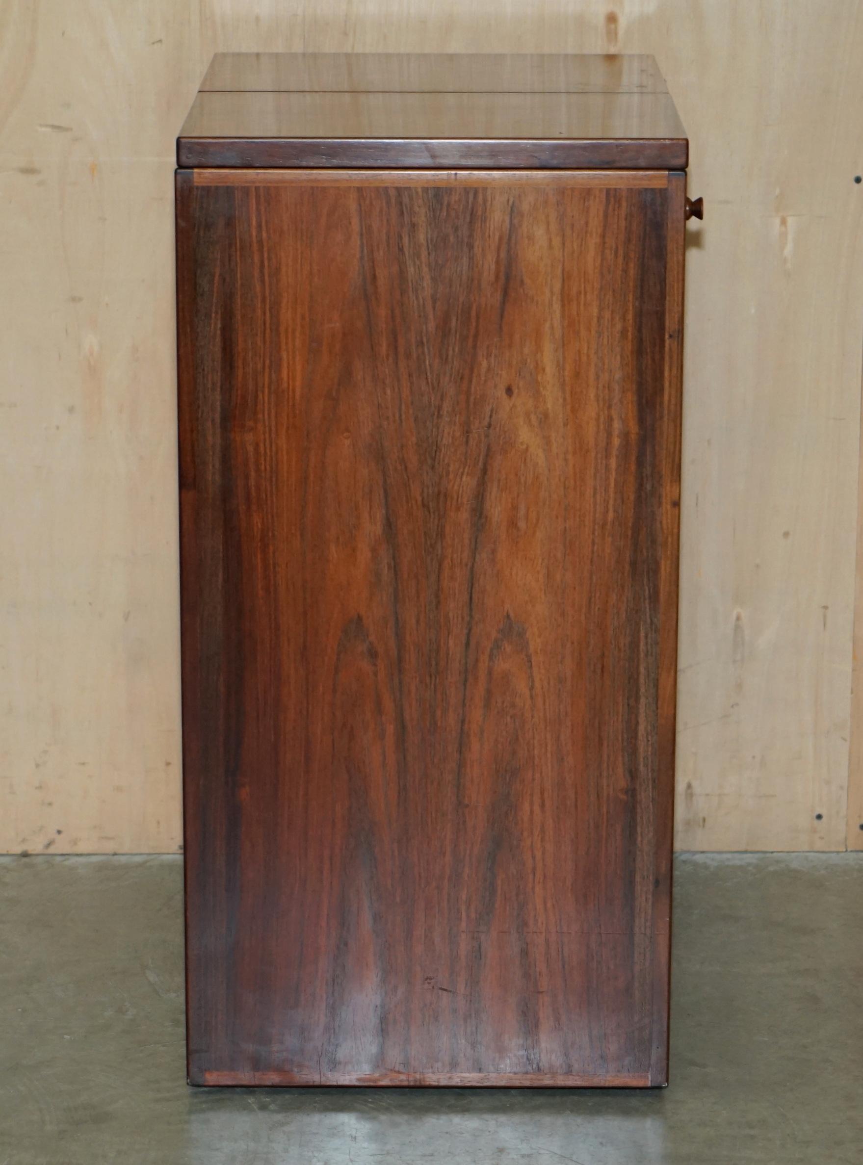 Mid-20th Century RENO WAHL FOR DYRLUND ViNTAGE DANISH HARDWOOD METAMORPHIC CAPTAINS CAMPAIGN BAR For Sale