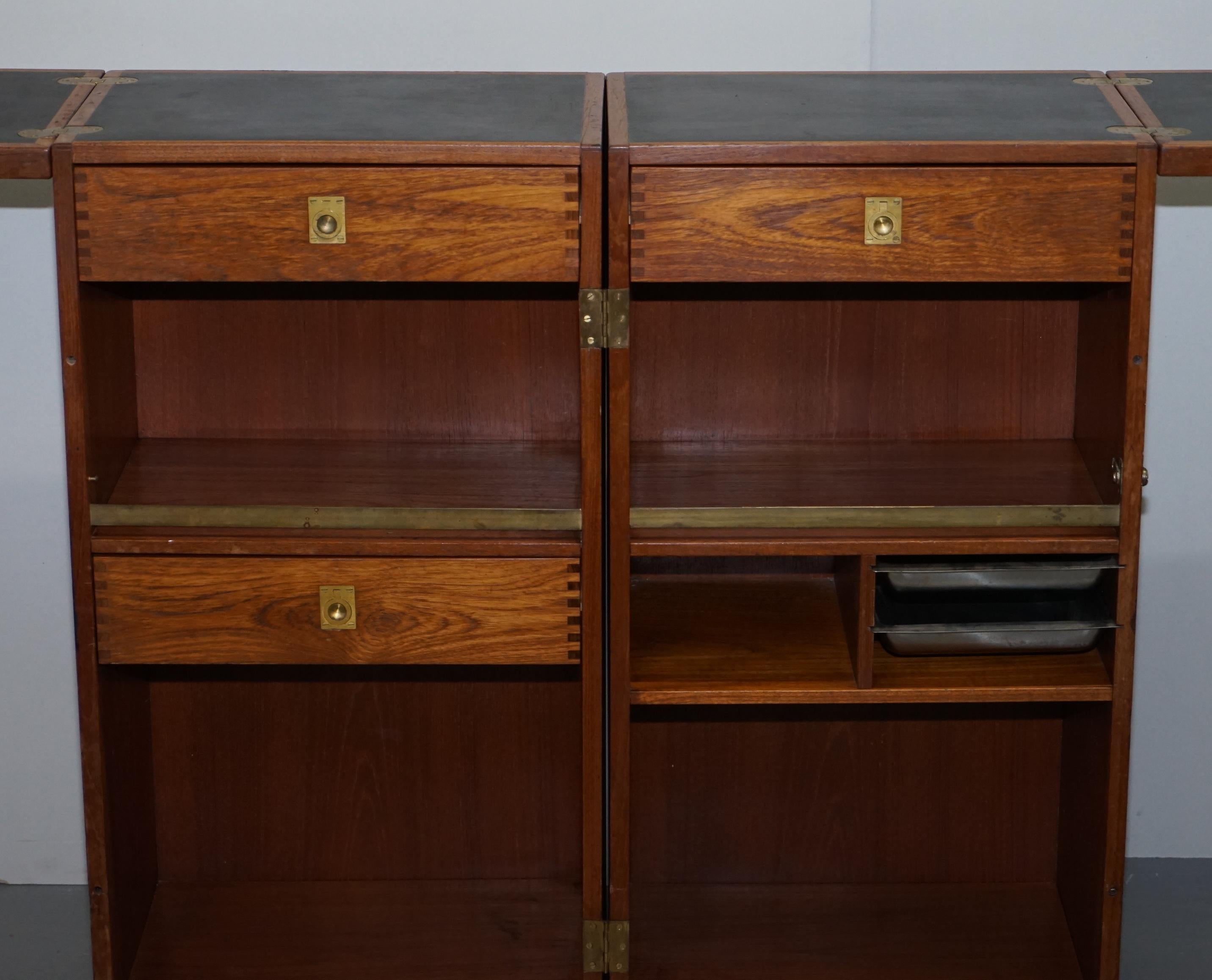 Reno Wahl for Dyrlund Vintage Danish Teak Metamorphic Captains Campaign Bar For Sale 4