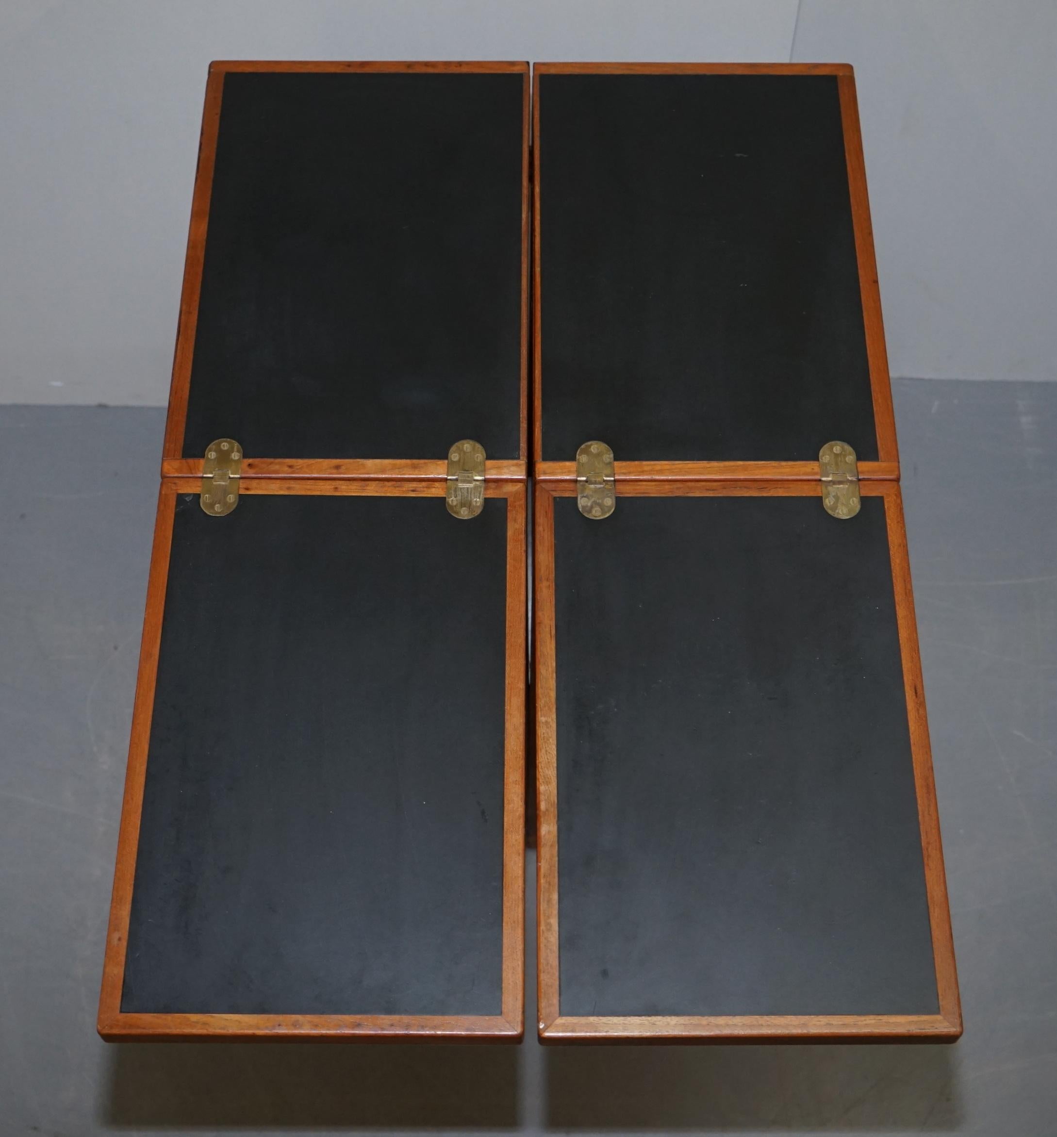 Mid-20th Century Reno Wahl for Dyrlund Vintage Danish Teak Metamorphic Captains Campaign Bar For Sale