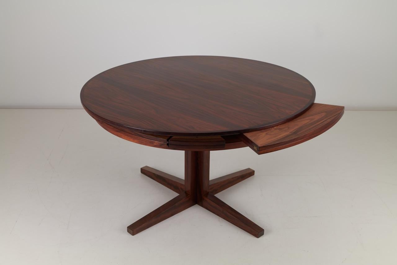 Rosewood Reno Wahl Iversen Lotus - Flip Flap Table by Dyrlund, Denmark 1970s For Sale