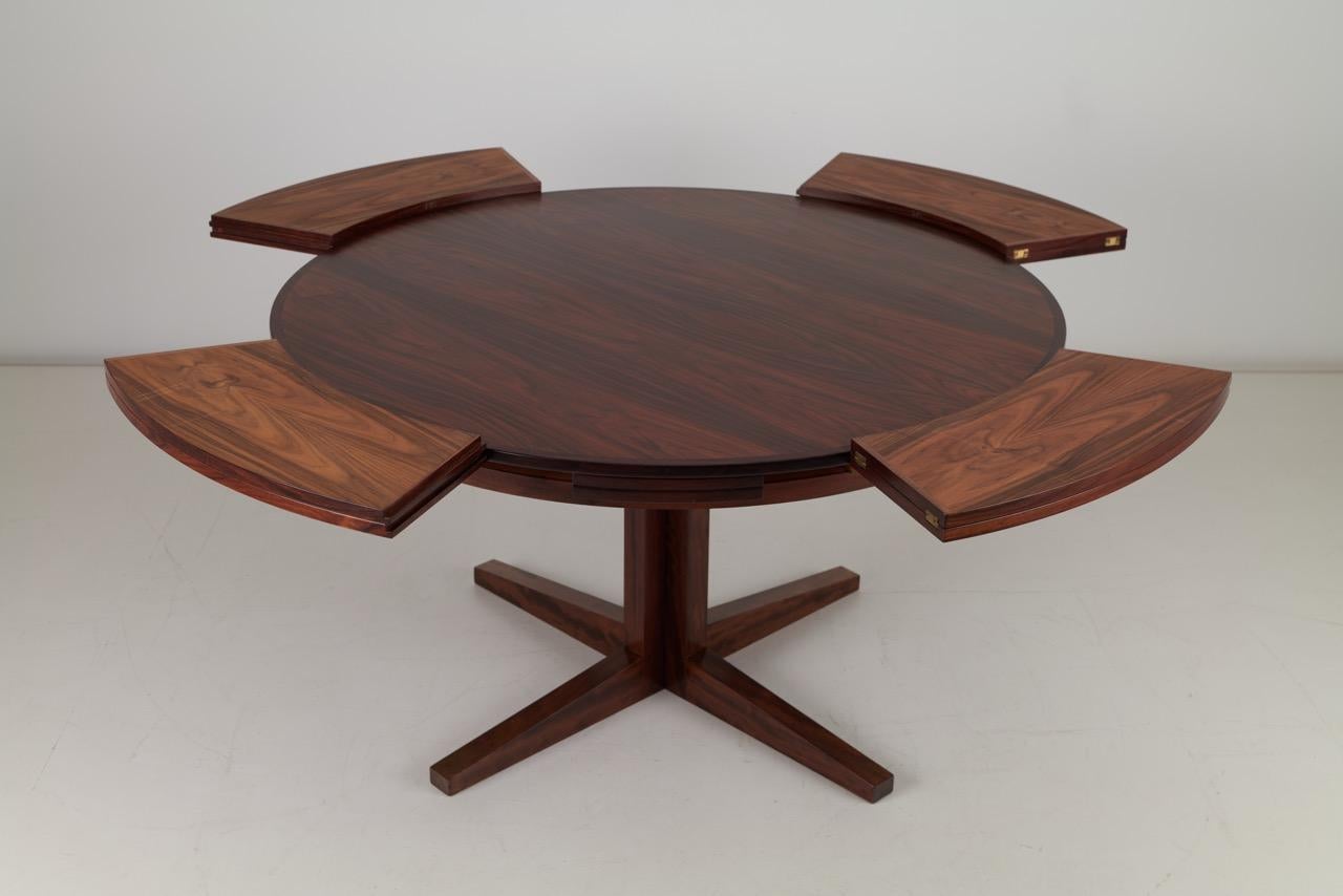 Reno Wahl Iversen Lotus - Flip Flap Table by Dyrlund, Denmark 1970s For Sale 2