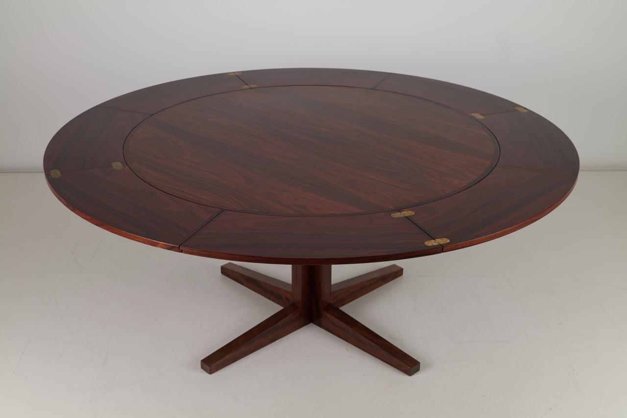 Reno Wahl Iversen Lotus - Flip Flap Table by Dyrlund, Denmark 1970s In Good Condition For Sale In Uxbridge, GB