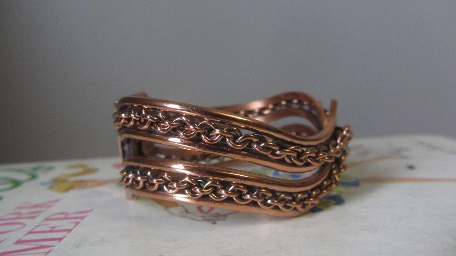 Pulsera de almejas de cobre Renoir, circa años 50 en Excelente estado para la venta en Brooklyn, NY
