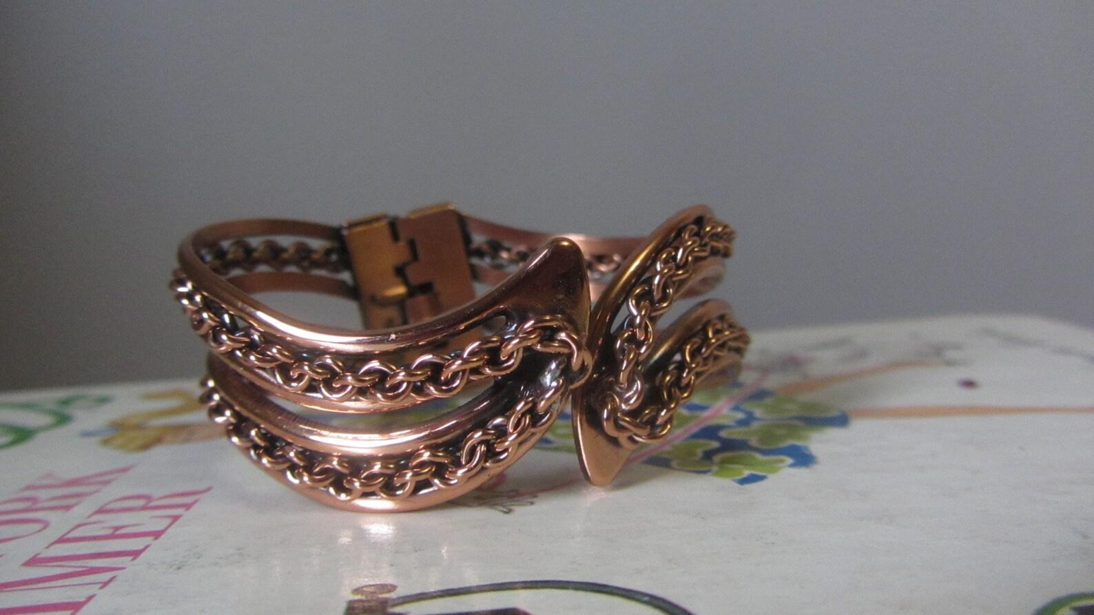 Pulsera de almejas de cobre Renoir, circa años 50 en venta 2