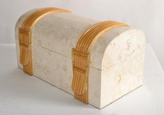 Coffret Keepsake de style Hollywood Regency en marbre, savon, bambou et marbre Renoir Designs