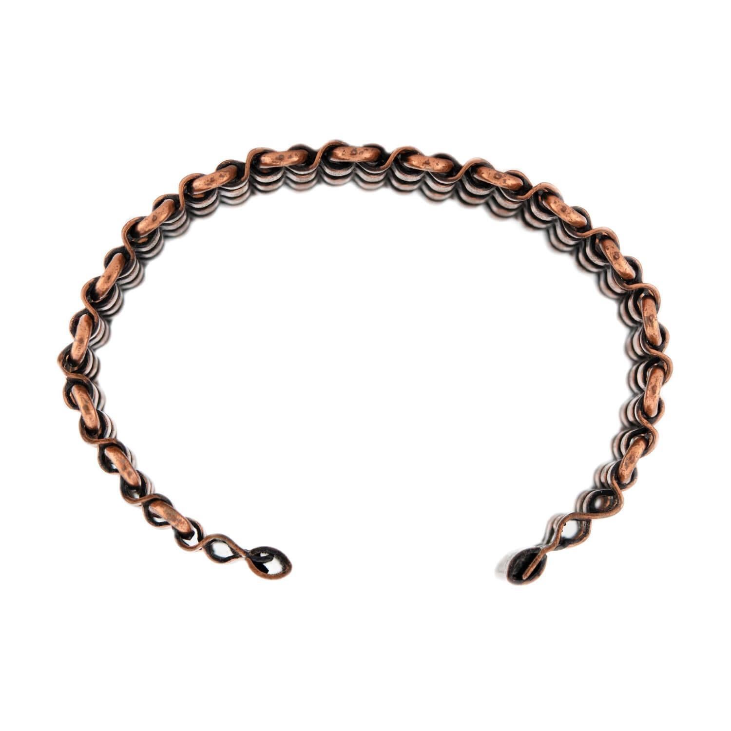 RENOIR Vintage Copper Basket Weave Cuff Bracelet In Good Condition For Sale In Narberth, PA