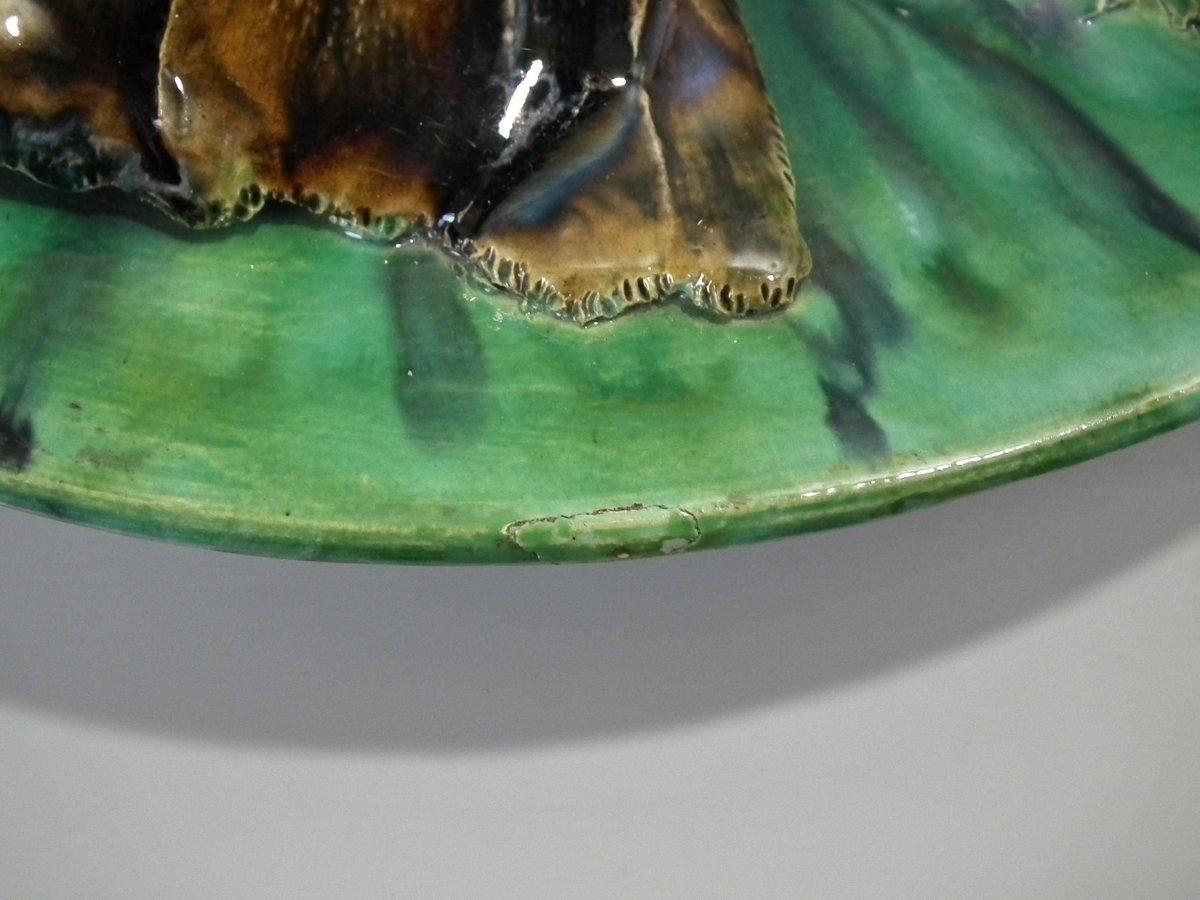 Placca da parete con aragosta in maiolica Palissy francese di Renoleau In condizioni buone in vendita a Chelmsford, Essex