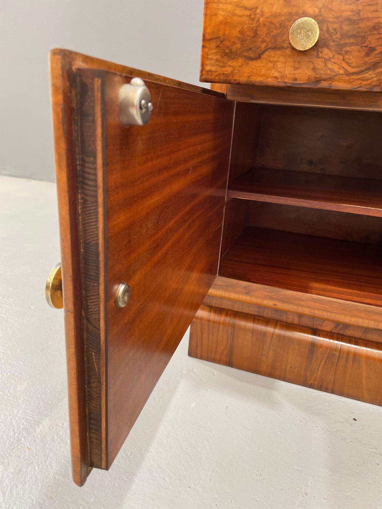 Tchèque Renovated 1930s Art Deco Bedside Tables – Vintage Czechoslovak Nightstands en vente