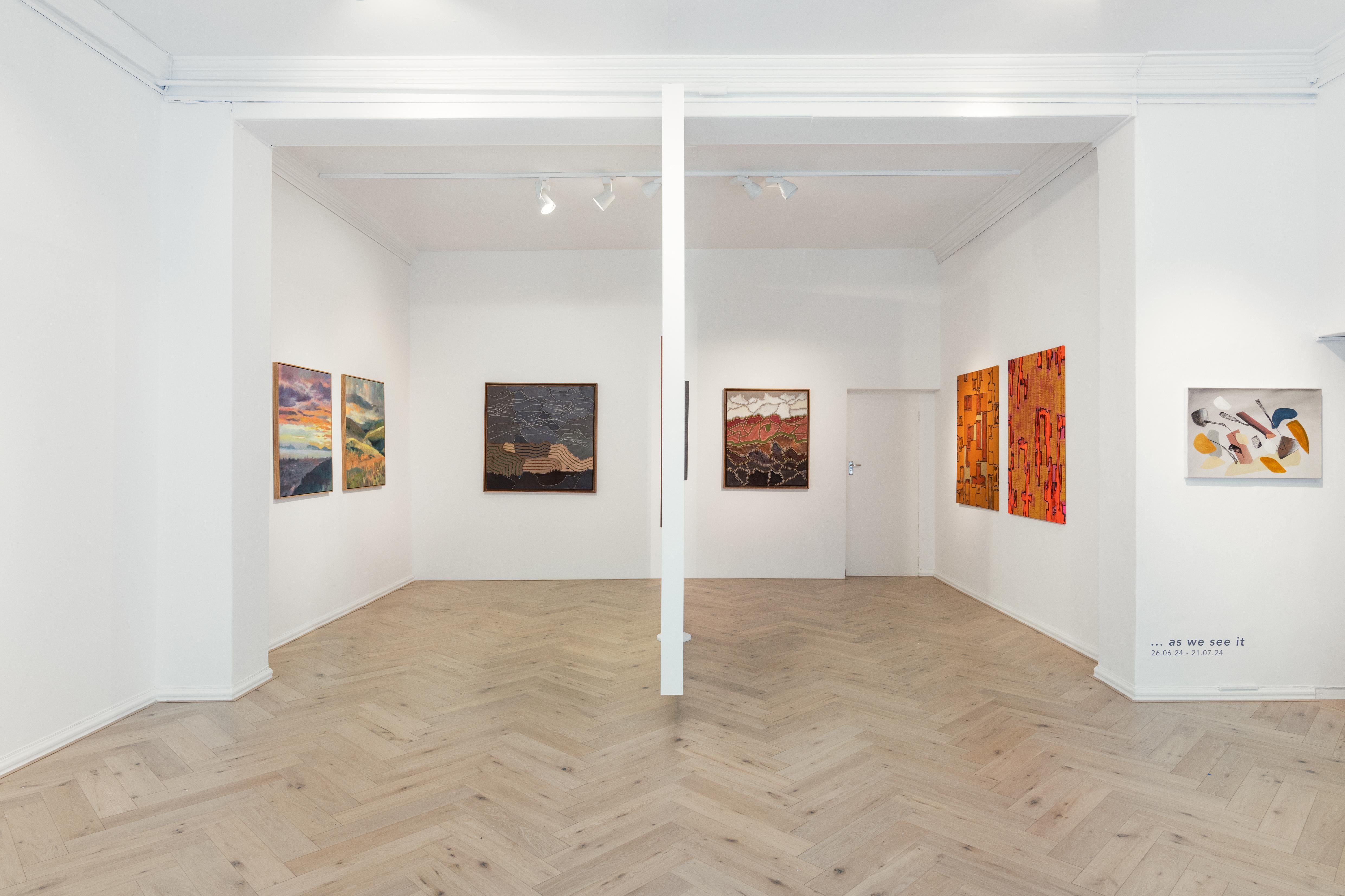 E tutti i cambiamenti - Landscape Painting Grigio di Rentia Retief