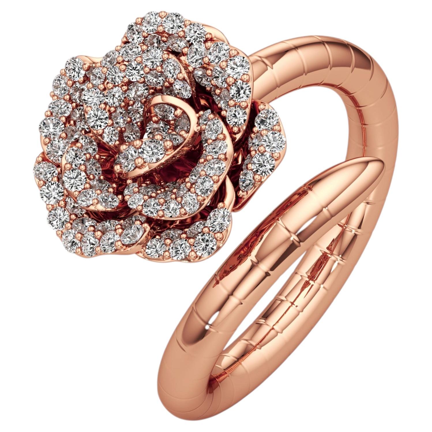18kt Rose Gold & Diamond Ring, La Vie En Rose by Renu Oberoi
