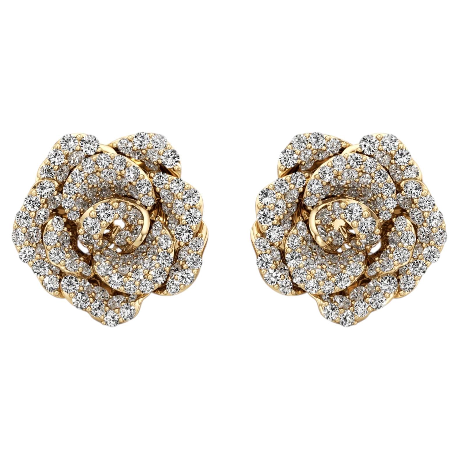 Boucles d'oreilles « La Vie En Rose » en or jaune 18 carats de Renu Oberoi