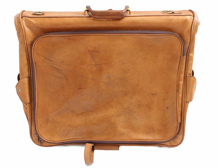Renwick Canada Belting Leather Garment Bag Travel Luggage Cuir Industriel Rare For Sale at 1stdibs