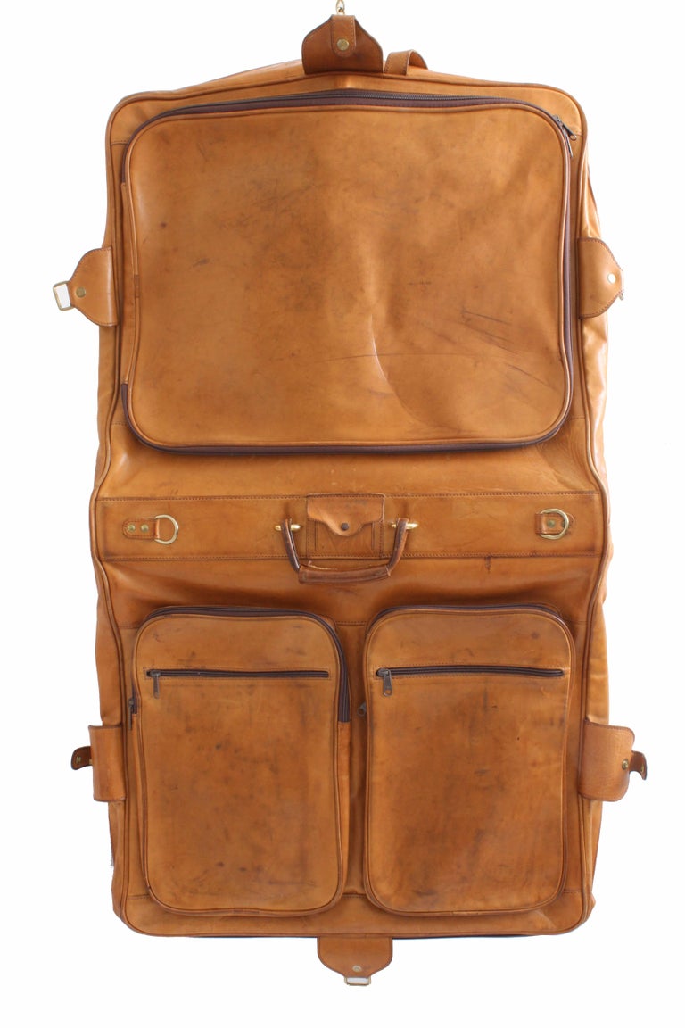 Renwick Canada Belting Leather Garment Bag Travel Luggage Cuir