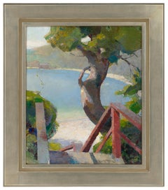 Oil on Board Painting Titled "Above the Bay", by Renwick Taylor, 1925