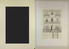 The Palace - Etching by Renzo Biasion - Mid-20th century