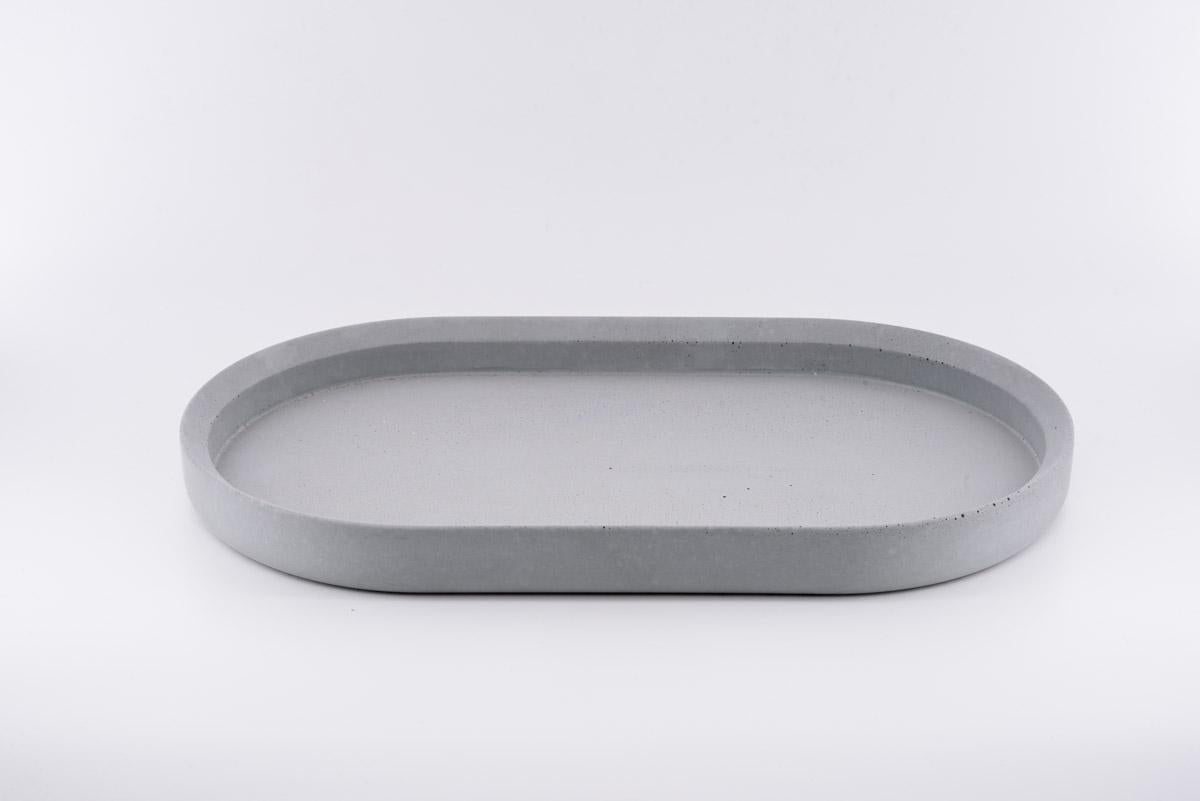 21st Century Renzo Set Concrete Tray 100% Handmade in Italy For Sale 6