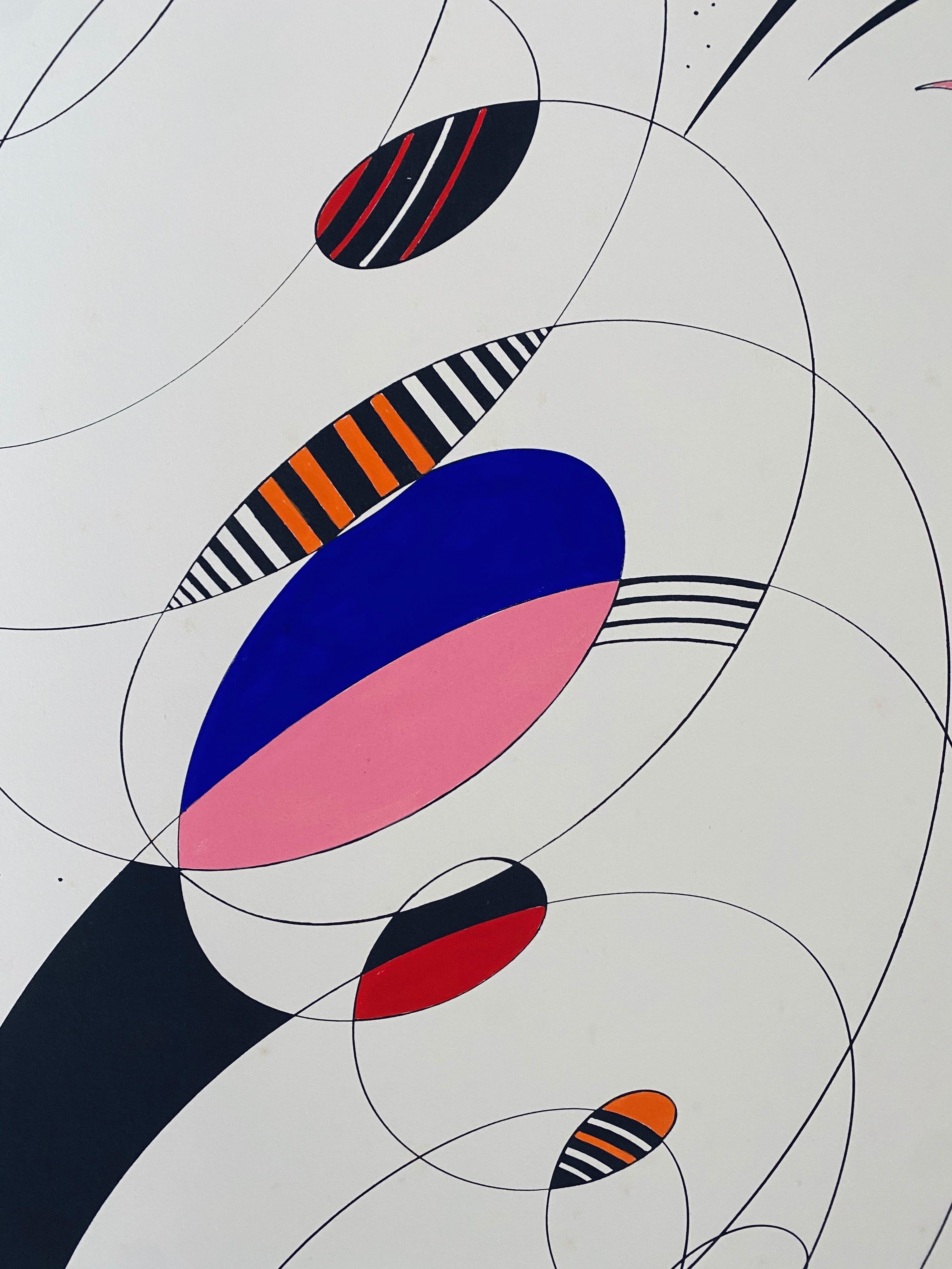 Litografia astratta di un artista italiano - Print Astratto di Renzo Eusebi