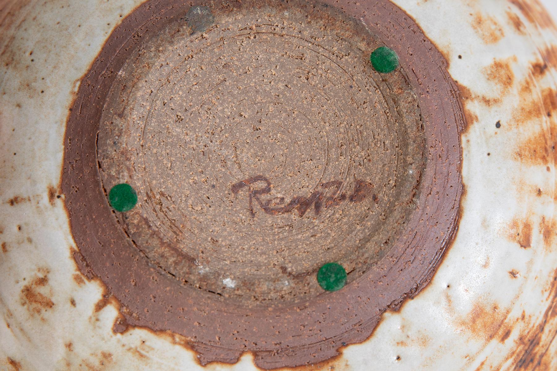 American Renzo Faggioli Ceramic Vessel in Variegated Creamy Earthtones