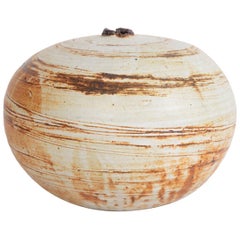 Renzo Faggioli Ceramic Vessel in Variegated Creamy Earthtones