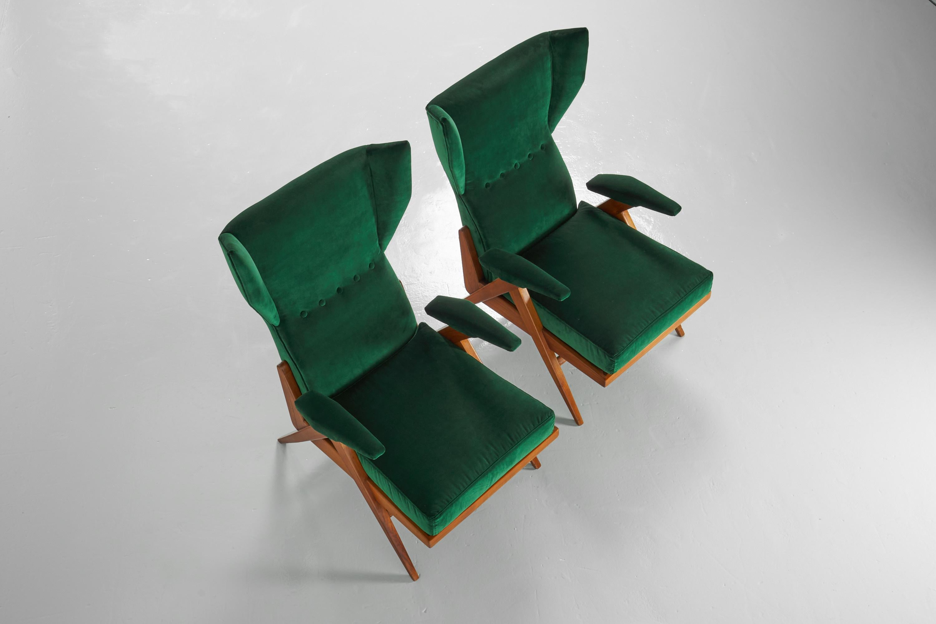 Renzo Franchi Adjustable Lounge Chairs Camea, Italy, 1955 6