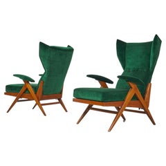 Renzo Franchi Adjustable Lounge Chairs Camea, Italy, 1955