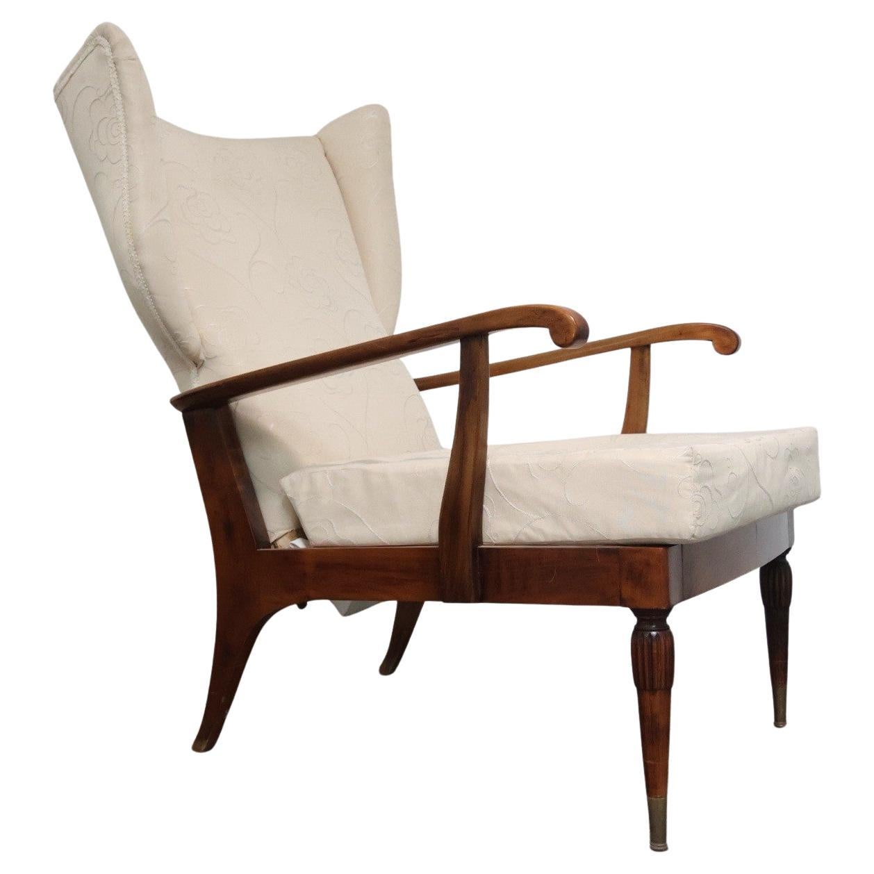 Renzo Franchi Camerani Poltrona Reclinable Mod. Camea 1950 Diseño de mediados de siglo